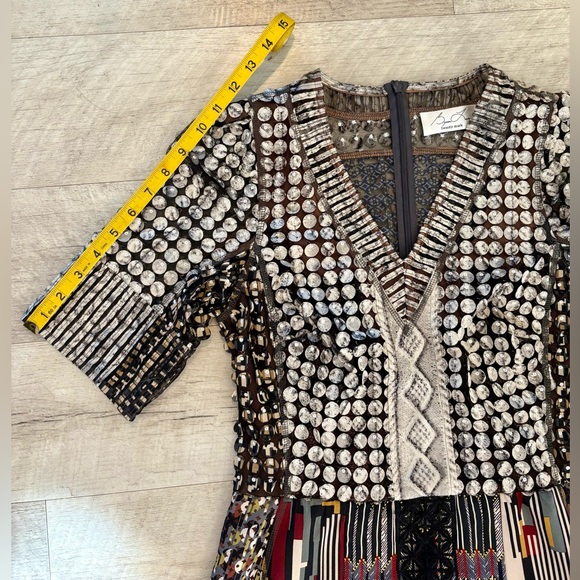 Byron Lars Anthropologie Paillette Pleated Dress - Picture 13 of 14